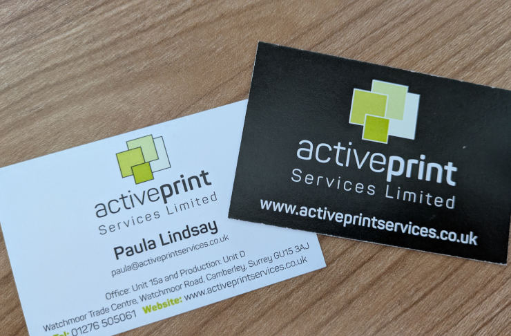 Business Cards with Active Print Services Branding